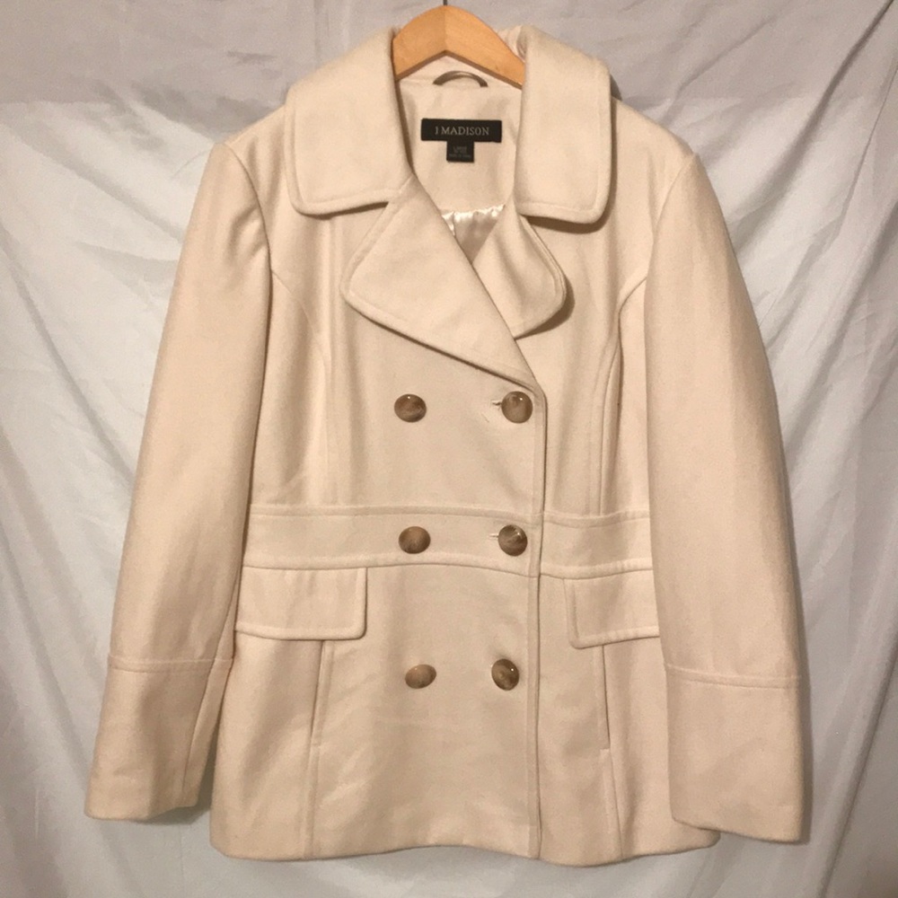 Cream White Pea Coat